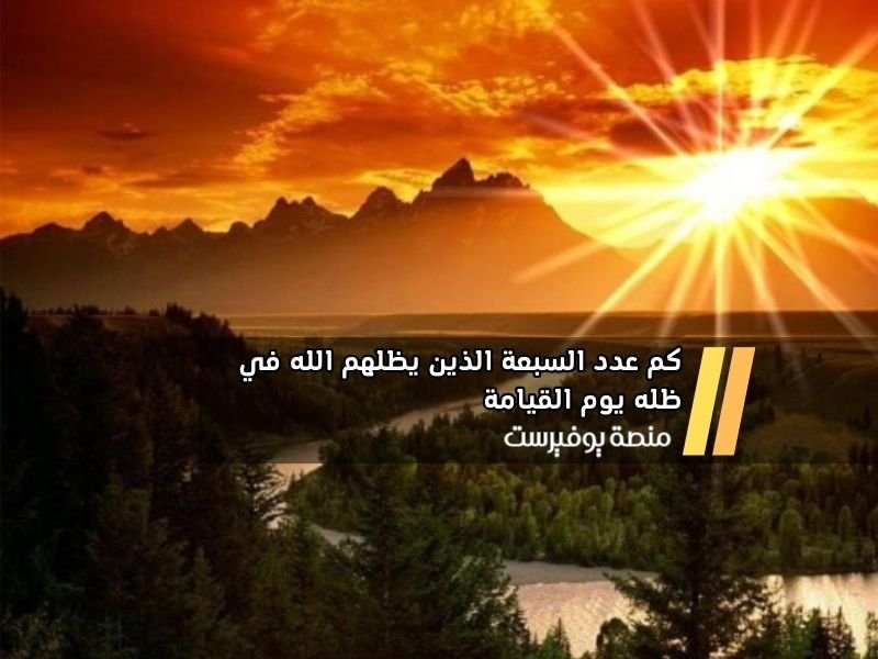 كم عدد السبعة الذين يظلهم الله في ظله يوم القيامة